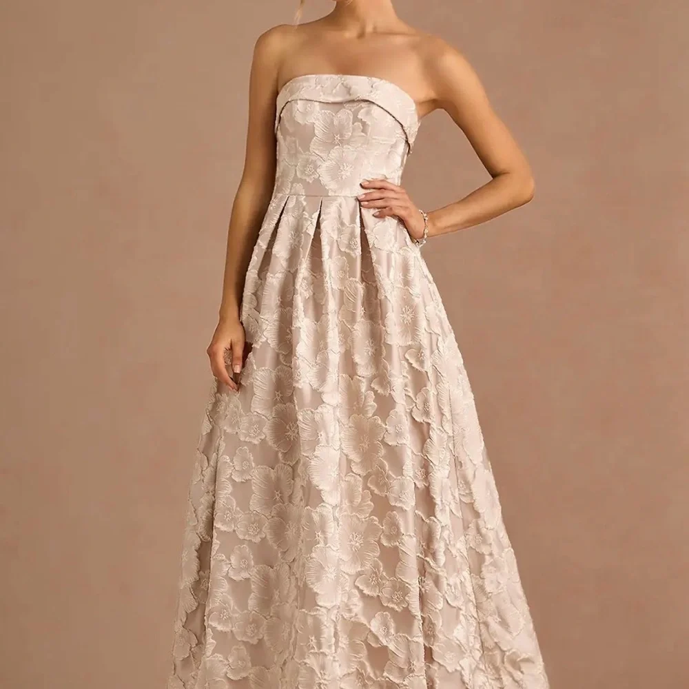 Azazie Atelier Florentine Strapless Gown in Vintage Blush - Bridal, Wedding - Picture 1 of 16